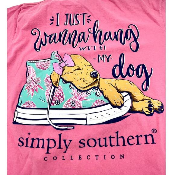 SIMPLY SOUTHERN COLLECTION women's t-shirt fuschia SMALL - Picture 4 of 8